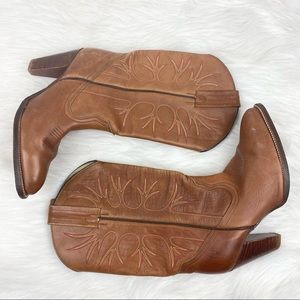 Frye Vintage Cowgirl Boots Womens Size 8.5 Good Used Condition Genuine Leather